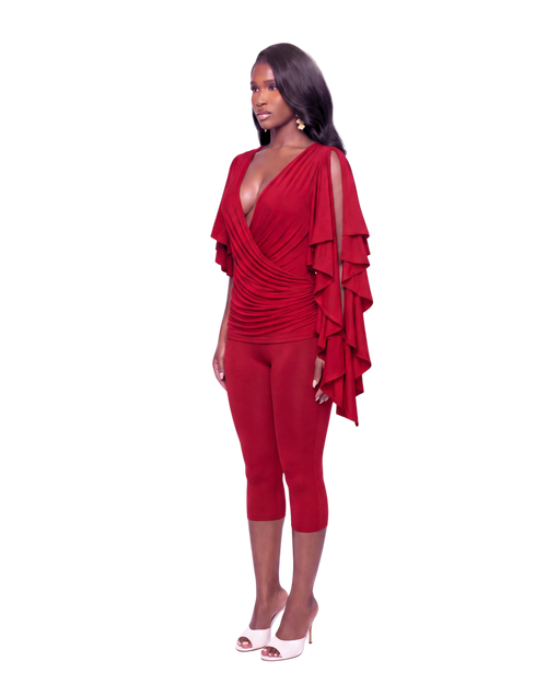 BRIELLE TOP - CRIMSON