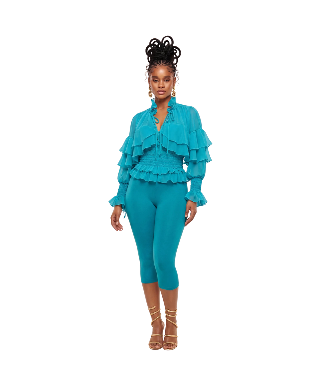 DAPHNE TOP - TURQUOISE