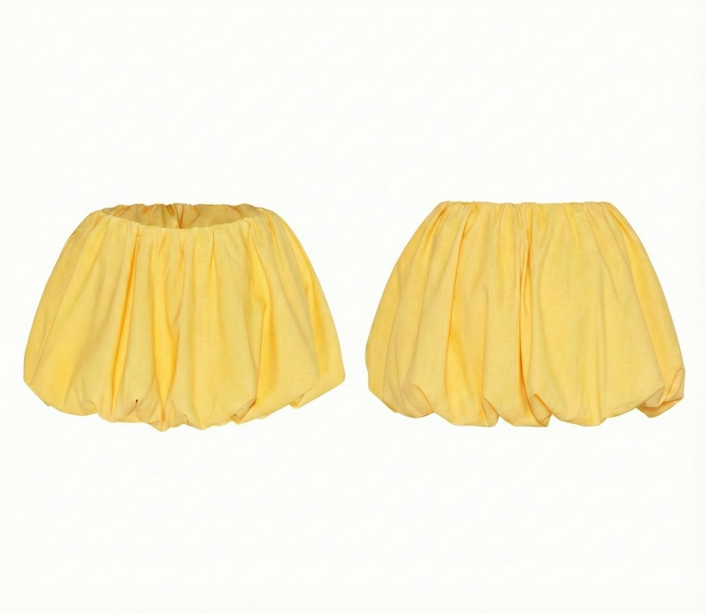 NOMI BUBBLE SKIRT - Yellow