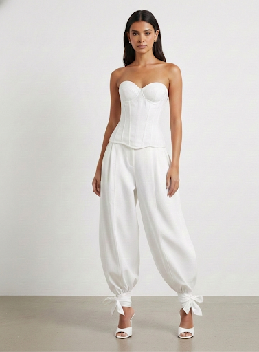 NOMI CORSET TOP - White