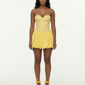 NOMI BUBBLE SKIRT - Yellow